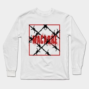 Macabre Cool Word Art Aesthetic Design Long Sleeve T-Shirt